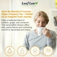thumbnail image 4 of LeafLea 240 Turmeric Ginger Tea Bags, 100% Natural Herbal Blend with Cinnamon, Warm and Spicy Flavor, Sugar-Free, Caffeine-Free, 4 of 17