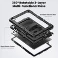thumbnail image 3 of Funda para Samsung Galaxy Tab A11 Plus de 11 pulgadas (2025) y A9 Plus de 11 pulgadas (2023), resistente, a prueba de golpes, con soporte giratorio de 360° y correa de mano/bandolera., 3 of 9