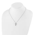 thumbnail image 4 of Primal Gold 14 Karat White Gold Diamond Cross 18-inch Necklace, 4 of 6