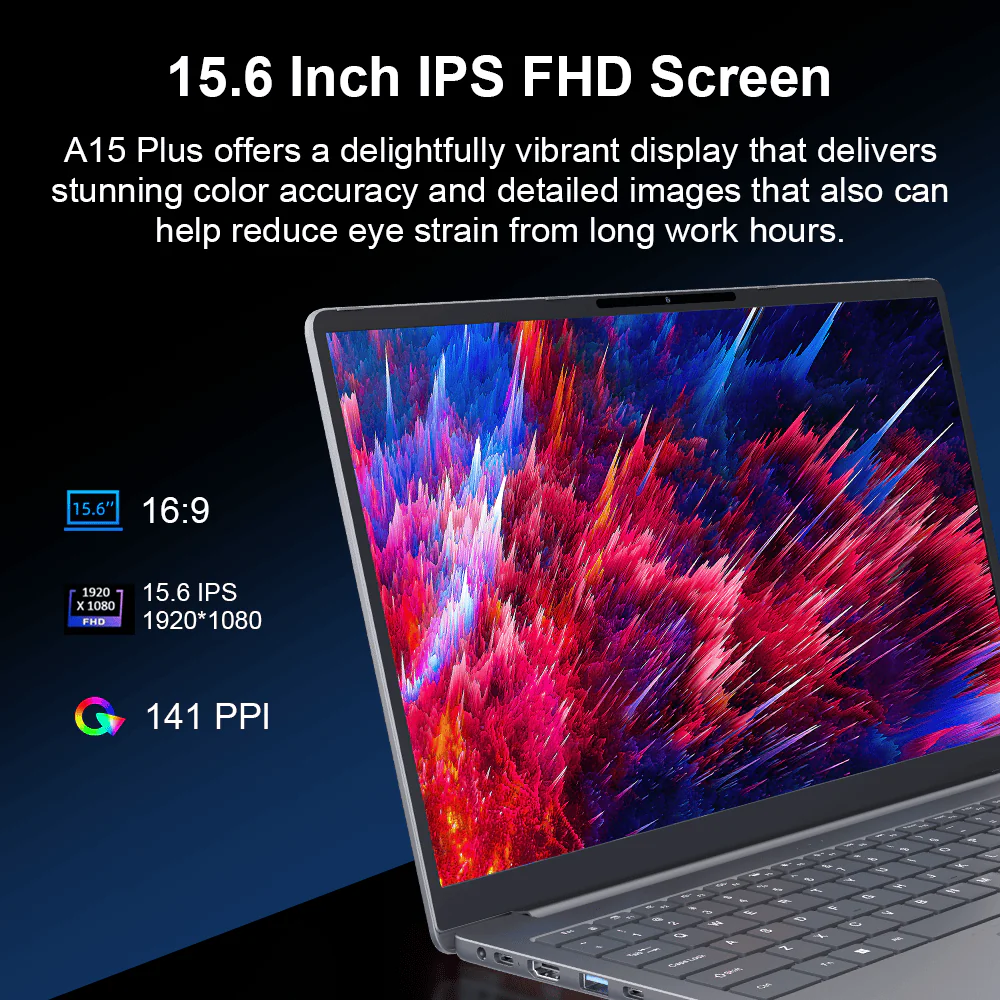 Laptop ,Gaming Laptop 15.6 FHD , AMD Ryzen 7 5825U, 16GB RAM, 1TB SSD, Windows 11PRO, Graphite, Backlit KB, Gray