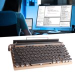 Retro Typewriter Keyboard, RGB Retro Mechanical Keyboard For PC Laptop Phone, Typewriter Keyboard, Three Mode Connection