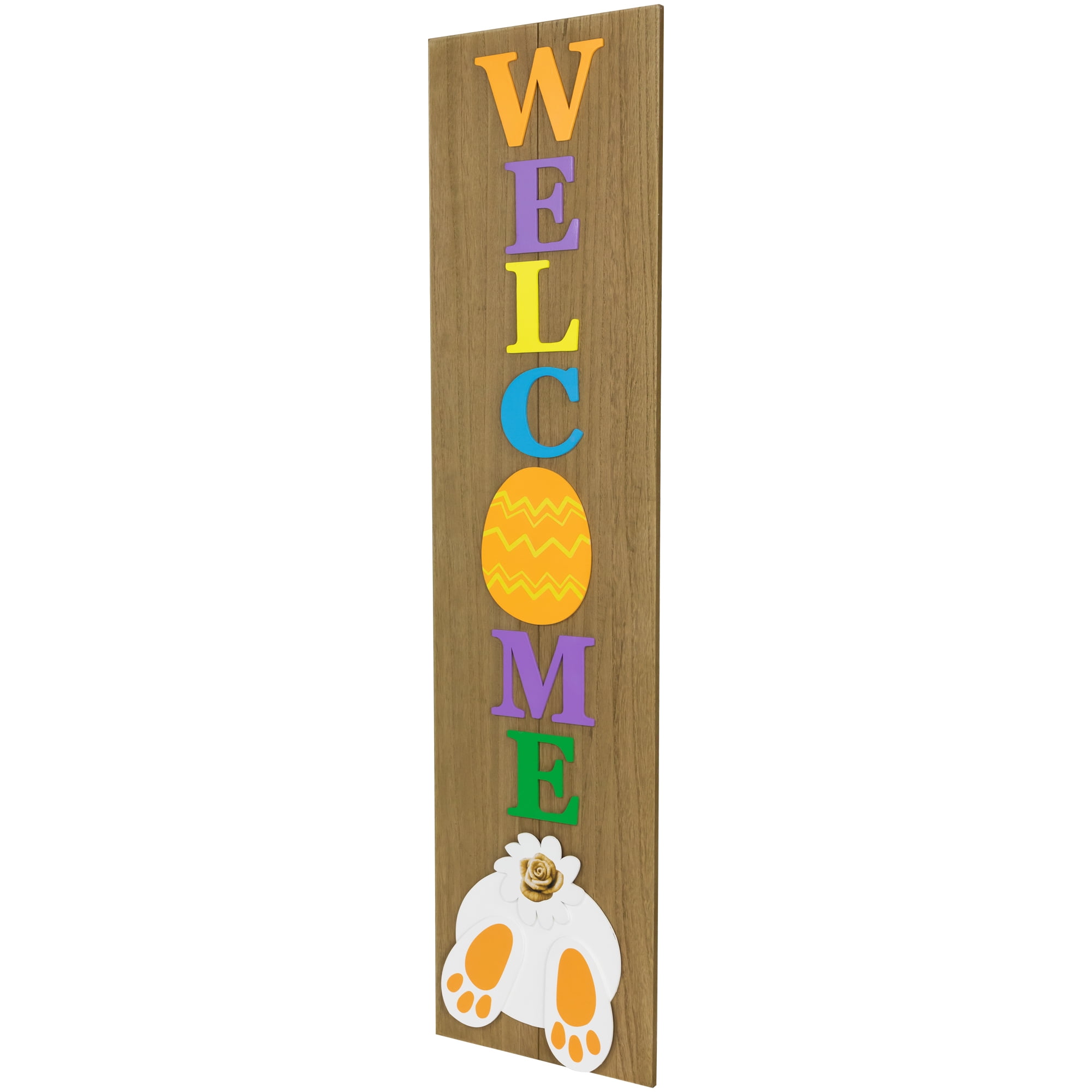 Welcome Wooden Easter Wall Sign - 39.25"