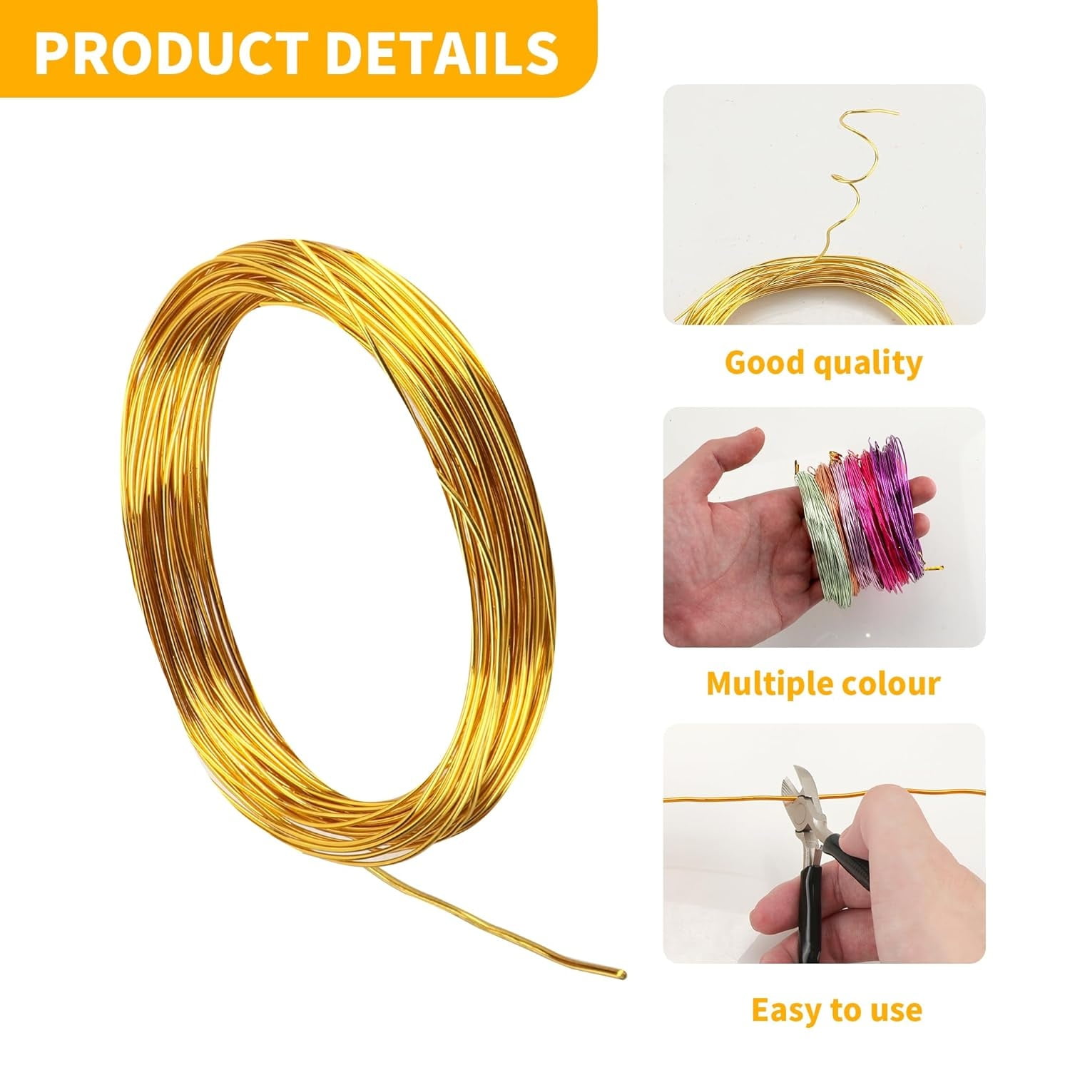 26 Rolls Colored Aluminum Craft Wire for Jewelry Making,0.8 mm Metal Artistic Jewelry Beading Wire,Aluminum Arts Crafts Wire for Bracelets, Rings, Earrings, Wire Wrapping, Each Roll 16 Feet,26 Colors