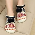 thumbnail image 2 of NMMUED Christmas Slipper Socks Christmas Socks for Adults Thick Socks Christmas Gifts for Girlfriend Non Slip Socks for Women Xmas Socks Thick Fuzzy Socks Beige One Size, 2 of 4