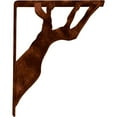thumbnail image 3 of Ekena Millwork 2"W x 12"D x 15"H Damon Wrought Iron Bracket, (Triple center brace), Antiqued Copper, 3 of 10