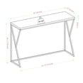 thumbnail image 3 of Lana 46" Geometric Side Faux Marble Table in Gray Faux Vein Cut Marble/Gold, 3 of 6