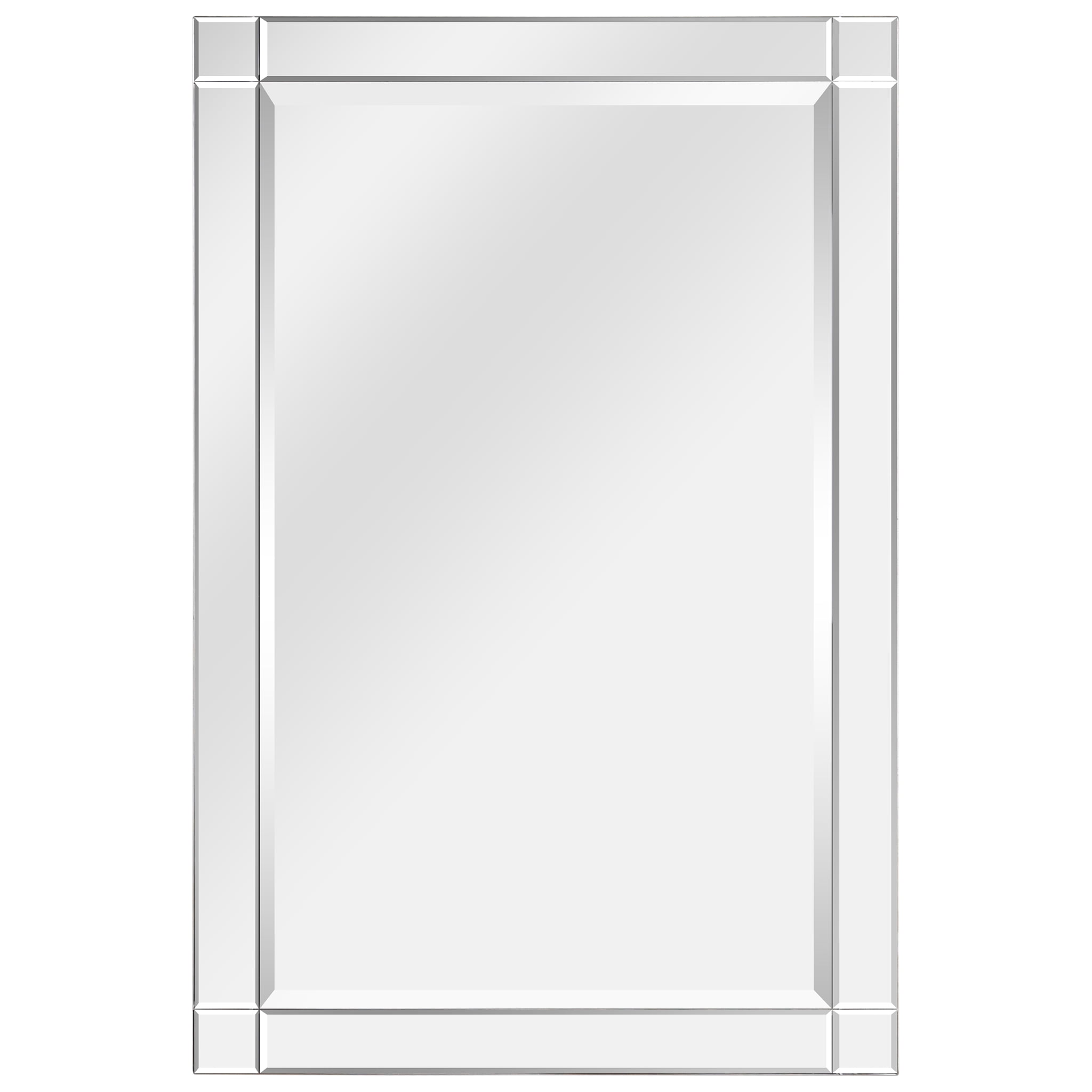 Empire Art Direct Moderno Squared Corner Beveled Rectangle Wall Mirror