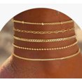 thumbnail image 2 of 1set Dainty Small Chain Anklets Minimalist Anklets Teen Fashion Summer Jewelry Anklet, 2 of 6