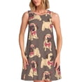 thumbnail image 1 of Disketp Cut Pug para Vestido sin Mangas para Mujeres, Vestidos de Verano para Mujeres, Casual y Holgado para la Playa, 1 of 7