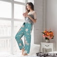 thumbnail image 6 of Picia Teal Mama Llama Womens Soft Woven Cotton Elastic Waistband Sleep Pajama Pant Lounge Sleep Pant With Pockets And Drawstring-Small, 6 of 9