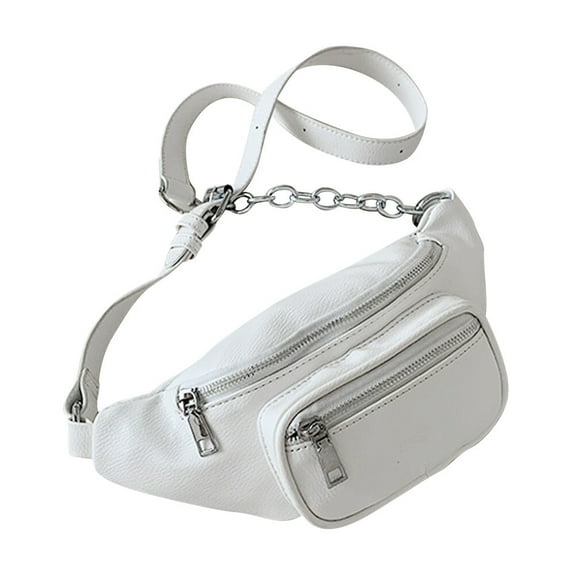 OUNONA 1pc PU Chain Waist Bag Chain Shoulder Bag Fashionable Bags for Women
