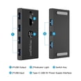 thumbnail image 4 of 2X Conmutador USB 3.0 2 en 4 Salidas Estación de Acoplamiento KVM Dispositivo para Compartir Impresora Adaptador de Monitor Convertidor KVM, 4 of 5