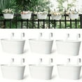 thumbnail image 6 of 6pcs Black Metal Iron Hanging Flower Pots For Hanging Buckets And Flower Pots On Railings And Fences In Rural Style Windows With Detachable Hooks, 6 of 9