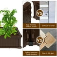 thumbnail image 4 of Gymax 2 PCS Raised Garden Bed Rectangle Plant Box Planter Flower Vegetable Brown, 4 of 8