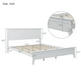 thumbnail image 4 of Bellemave Queen Size Modern Wood Platform Bed, White, 4 of 6