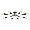 thumbnail image 2 of TULUCE Vintage 8 Light Ceiling Light Industrial Metal Black Sputnik Chandelier Semi Flush Mount Light for Dining Room Living Room Kitc, 2 of 3