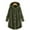 Army Green, variant on AOOCHASLIY Women Coat Women Plus Size Button Plush Tops Hooded Loose Cardigan Wool Coat Winter Blouse