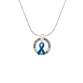 thumbnail image 2 of Delight Jewelry Silvertone Blue Ribbon Miracles Ring Charm Necklace, 18", 2 of 4
