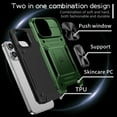 thumbnail image 6 of Dteck for iPhone 13 Pro Case with Slide Camera Lens Cover, Military Grade Drop Protection Magnetic Ring Holder Kickstand Protective Phone Case,Green, 6 of 9
