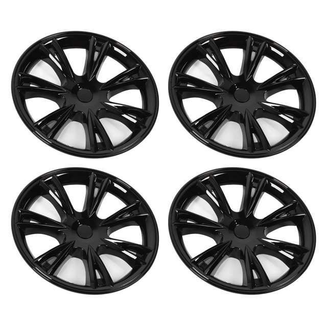 Ensemble de Capuchons de Moyeu de Roue Style Sport pour Modèle Y 2021-2023, Installation Facile, 4 Pcs Capuchons de Moyeu de Roue Style Sport Réduit la Résistance au Vent Remplacement Protecteur avec Roue de 19 Pouces