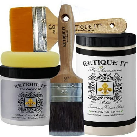 Retique It Chalk Furniture Paint by Renaissance DIY, 6 Piece Set, 32 Ounces