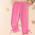 thumbnail image 6 of Generic Toddler Baby Boys Girls Jogger Solid Candy Color Sweet Bowknot Bottom Pants Autumn Winter Clothes for Outdoor Indoor Holiday（12-18 Months Pink）, 6 of 6