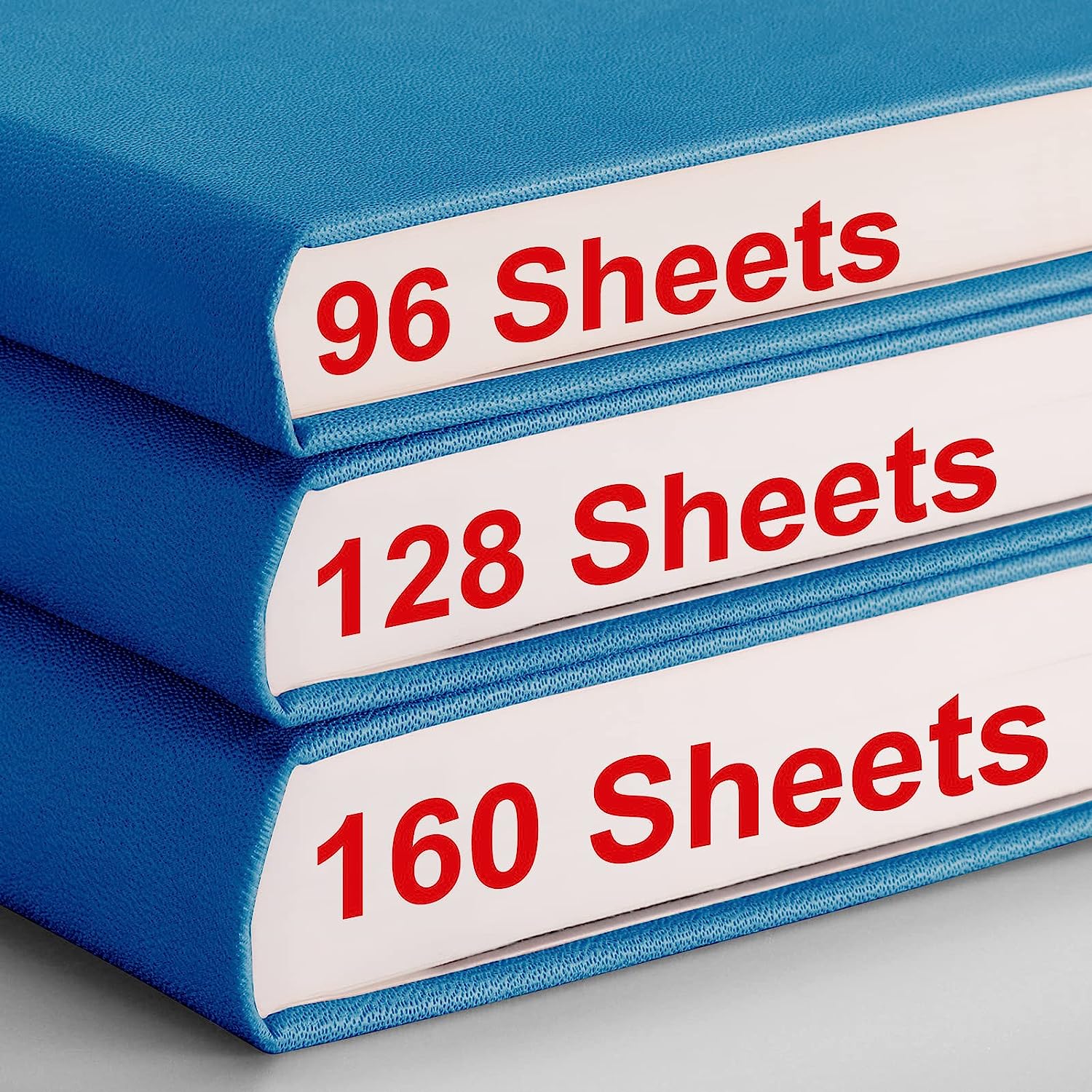 Thick Journal Lined Notebook - 320 Numbered Pages A5 Notebook College Ruled Journal for Writing, 100gsm Lined Paper, Leather Hardcover, for Women Men Work Office School, 5.75'' X 8.38''-Blue