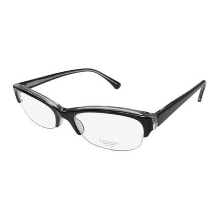 New Oliver Peoples Boheme Womens/Ladies Cat Eye Half-Rim Black Signature Logo Cat Eyes Eyewear Frame Demo Lenses 51-17-137 Eyeglasses/Glasses