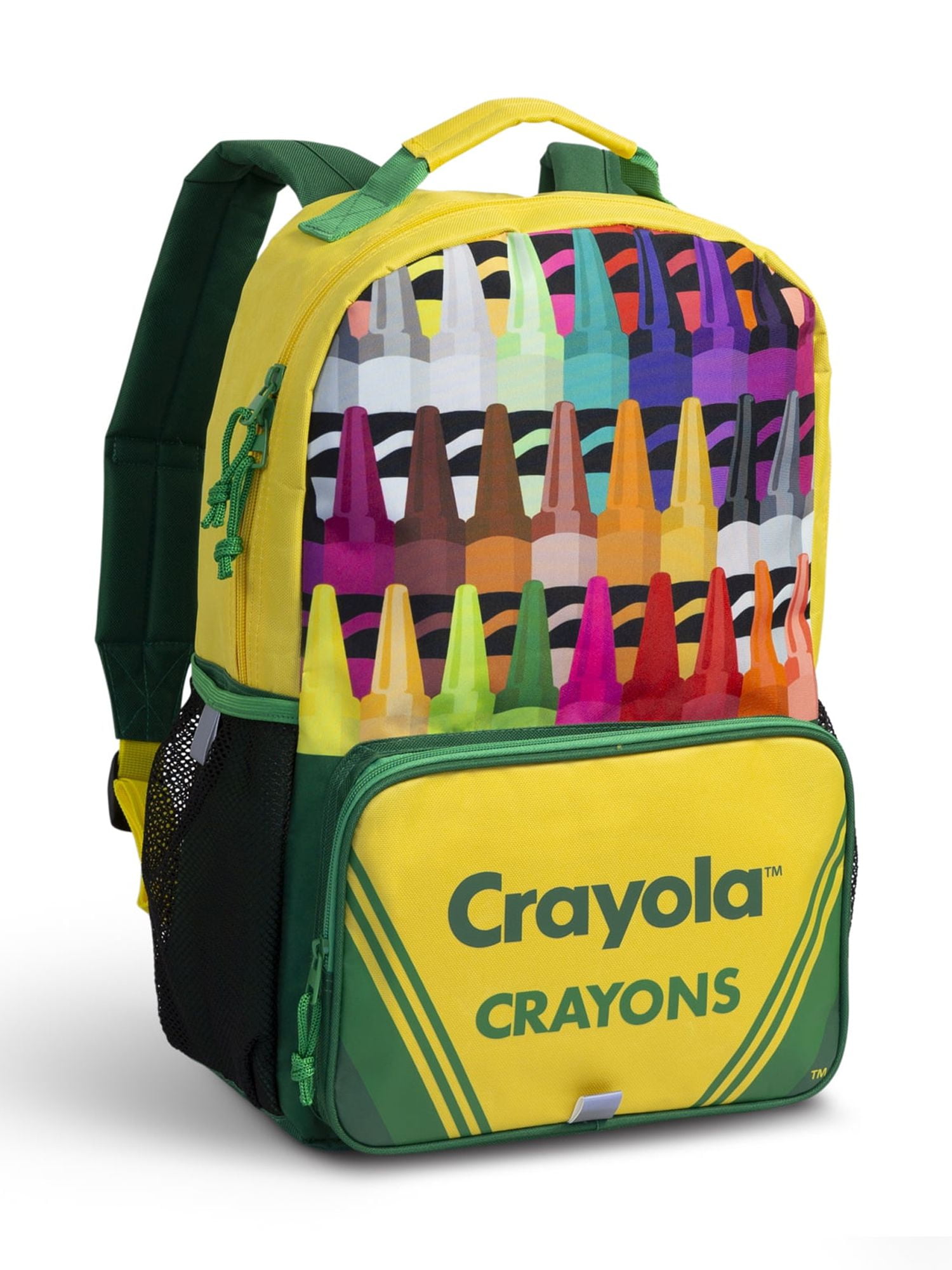 Crayola Crayons of Fun Unisex All over Print Nylon Backpack 18" x 12" x 15", Yellow Multi-Color
