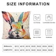 thumbnail image 5 of COMIO  Watercolor Bunny Rabbit Throw Pillow Covers Lovely Animal Pattern Bunny Feed Home Decorative Cushion Cover Pillow Case Square Pillowcase, 5 of 5