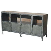 Sheridan Metal Media Console 61" in Gray