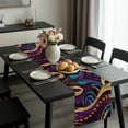 thumbnail image 2 of Yellow Purple Green Table Runner 36 Inches Long, Modern Geometric Abstract Kitchen Coffee Dining Table Decoration for Home Party Birthday Wedding Home Decor 13x36 Inches, 2 of 8