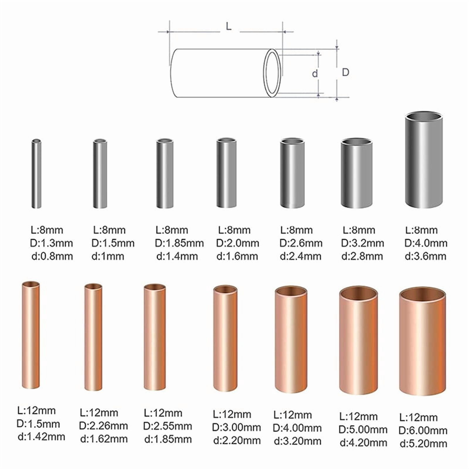1940Pcs Wire Ferrules Kit Tinned Copper Crimp Connector Electrical Cable Pin Cord Terminal Kit with Heat Shrink Tubing