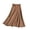 Brown, variant on QHFBli Women's High Waisted Midi Skirts Summer Business Casual Flare Dressy Work A Line Pleated Skirt with Pockets