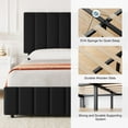thumbnail image 4 of Yeshouse Platform Bed Frame with 4 Storage Drawers, Adjustable Headboard, Linen Upholstered, Wooden Slats, No Box Spring Needed, 4 of 9