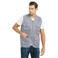 thumbnail image 2 of TOPTIE 5 Packs Supermarket Work Vest Volunteer Activity Event Waistcoat with Pockets-Gray-XL, 2 of 7
