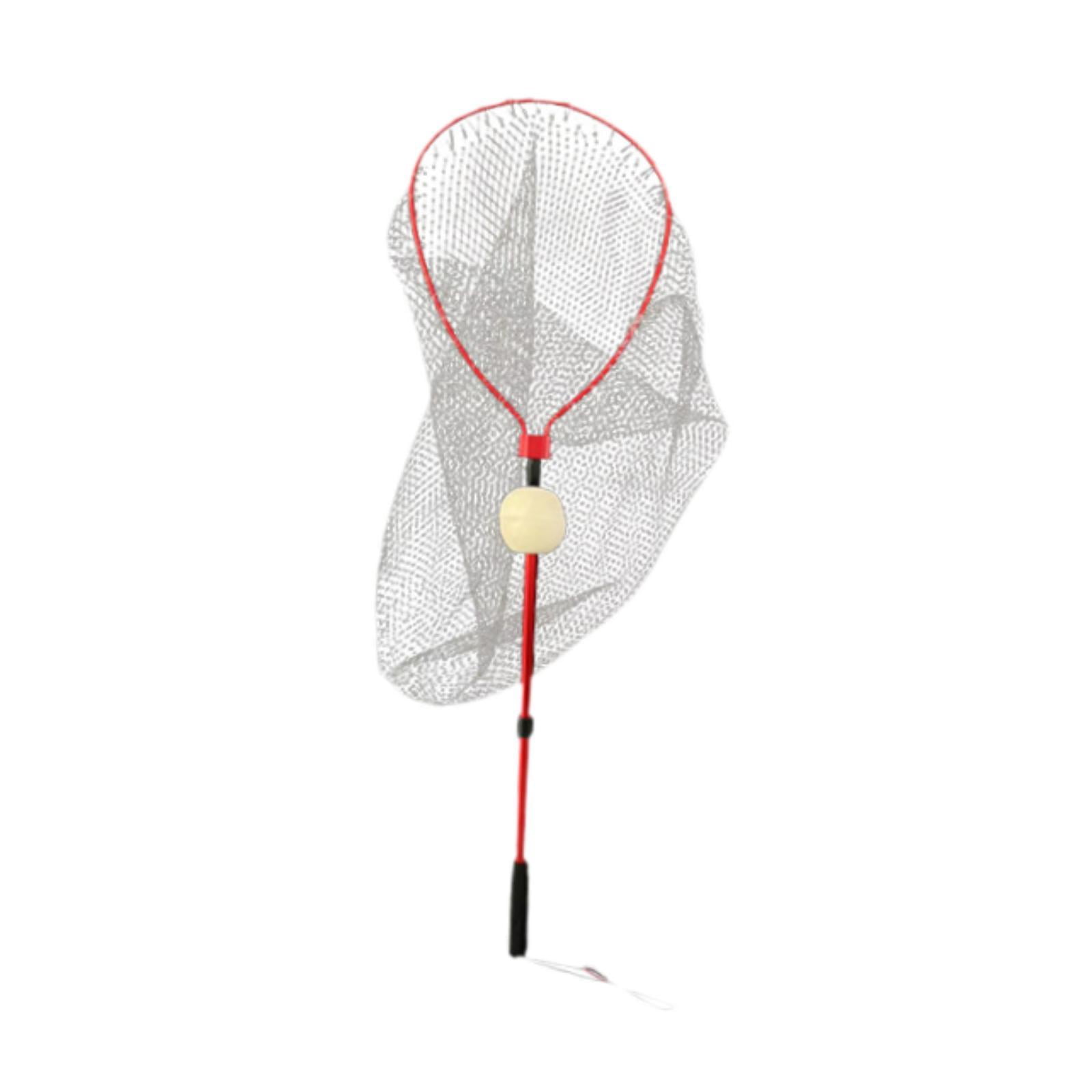 GARENDE Fishing Net Landing Net Extendable Telescopic Handle Lightweight Mesh Net Fishes Catching Releasing Net for Catfish Dragonfly Double Section