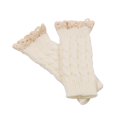 thumbnail image 4 of AWZXDE Knitted Mittens Lace Casual Fingerless Half Gloves for Women - Stylish and Versatile Knit Solid Gloves White,A, 4 of 7