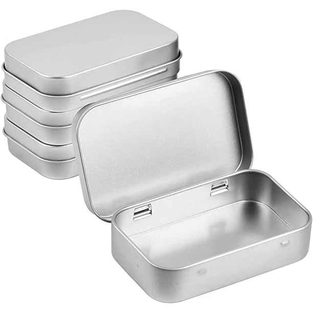nipocaio 5 Mini Portable Metal Storage Box, Silver Metal Box, Silver Metal  Storage Box, Storage Box for Candy, Keys, Earrings, Etc.
