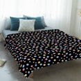 thumbnail image 4 of Colorful Polka Dot Blanket Soft Cozy Warm Throw Blanket for Couch, Plush Fuzzy Flannel Fleece Blankets for Sofa, Modern Minimalist Geometric Black Bed Blankets Lightweight Gifts for Women, 40"x50", 4 of 9