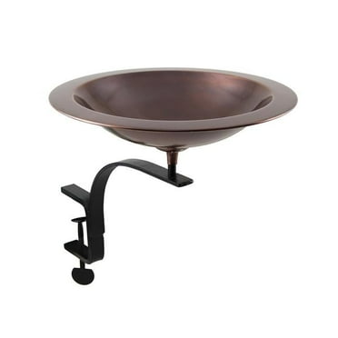 Achla BB-05-RM Classic II Birdbath with Rail Mount Bracket, Antique Copper
