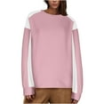 thumbnail image 3 of Plebaso Womens Sweatshirts Long Sleeve Color Block Pullover Sweatshirt Athletic Tops Workout Running Tops, 3 of 9