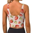 thumbnail image 2 of Yiaed Strawberries Print Ladies Waistcoat Women Sports Vest Vest Sports Women Sports Top Yoga Vest for women-Large, 2 of 8