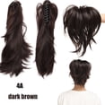 thumbnail image 2 of Short Curly Fluffy Bendable Jaw/Claw Ponytail Extensions With Messy Style Adjustable Updo Ponytail, 2 of 5