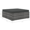 thumbnail image 4 of vidaXL Patio Furniture Set 4 Piece Patio Sectional Sofa with Table Poly Rattan, 4 of 21