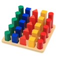 thumbnail image 1 of Escala de bloques geométricos de madera, herramientas de enseñanza sensorial Montessori edición profesional para educación infantil brillar Electrónica, 1 of 4