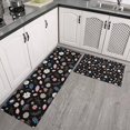 thumbnail image 2 of Pioneer Flower Floral Print Pattern Kitchen Rugs Sets Of 2, Anti Fatigue Non Slip Washable Floor Mats for Kitchen Sink Laundry, 17X30 Inch + 17X47 Inch, 2 of 6