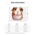 thumbnail image 5 of Rateoe Cartoon Guinea Pig Pattern Flannel Throw Blanket, Ultra-soft Blanket for Bed, Couch, Car, Hypoallergenic Anti-pilling blanket-60"x50"(Horizontal), 5 of 6