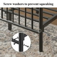 thumbnail image 3 of E-Ser Queen Size Metal Platform Bed Frame,Modern Headboard And Footboard,Adequate Under Bed Storage,No Box Spring Needed,Black, 3 of 9