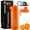Orange, variant on 24 Oz Stainless Steel Water Bottle, with Straw, Leak Proof, Large Vacuum Insulated Wide Mouth Bottle Thermos for Travel, Hiking, and Camping (Orange)